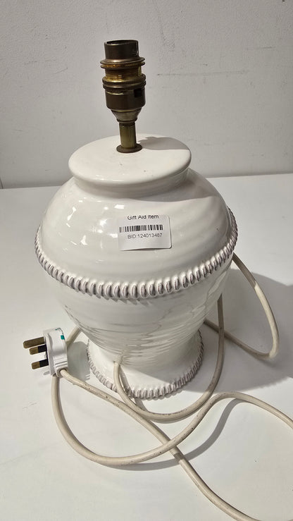 Vintage Laura Ashley White Ceramic Urn Shaped Lamp Base
