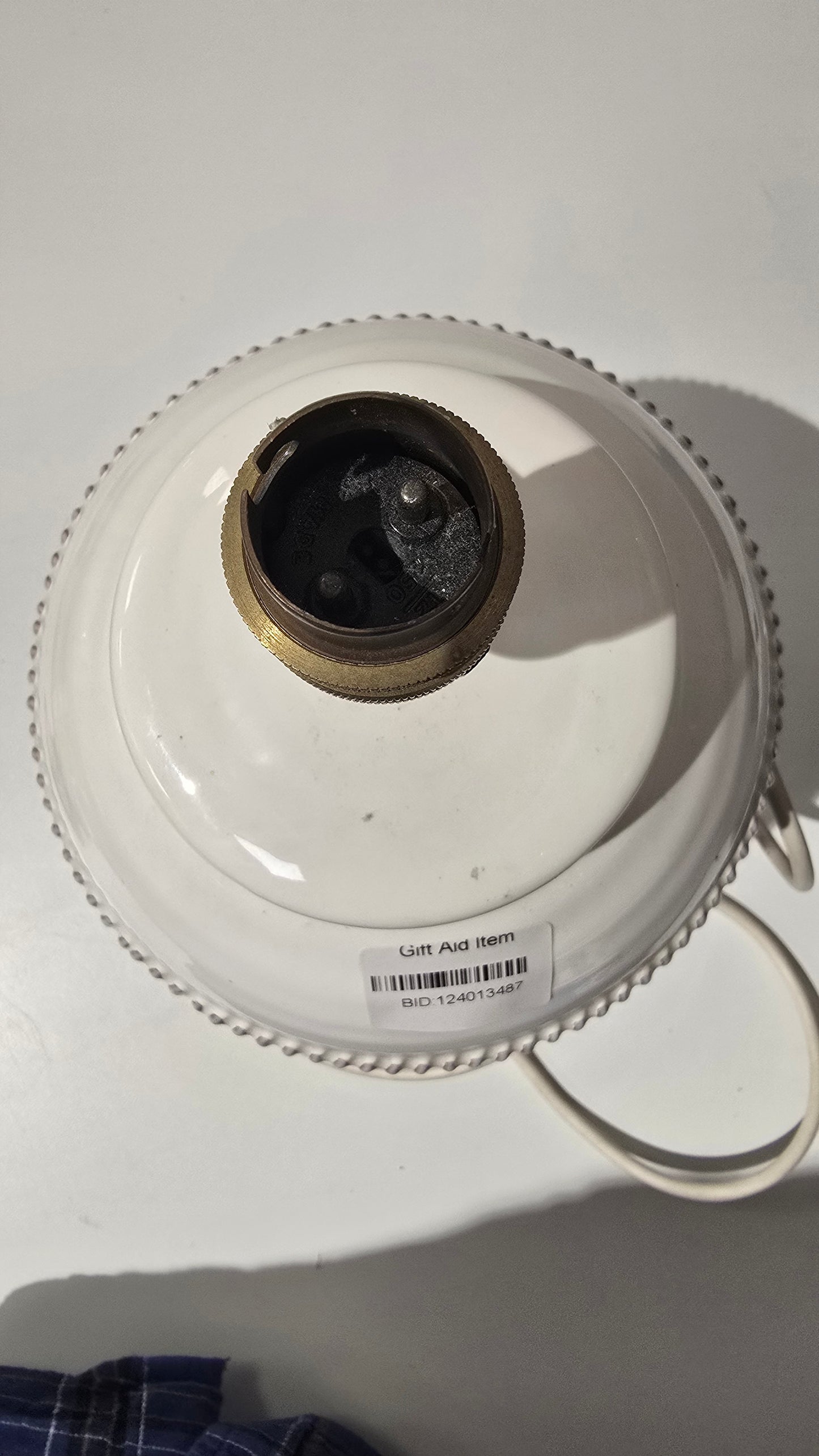 Vintage Laura Ashley White Ceramic Urn Shaped Lamp Base