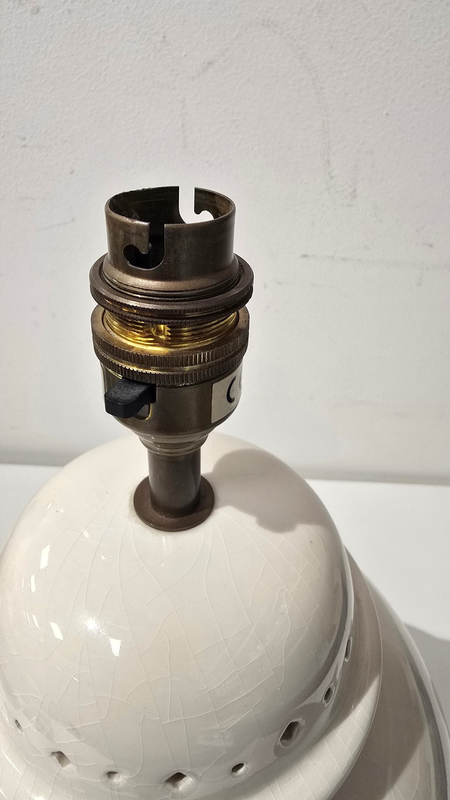 Vintage Laura Ashley White Ginger Jar Lamp Base