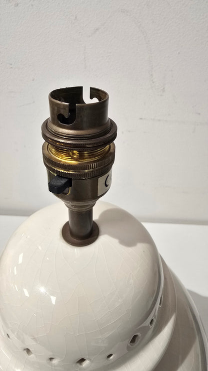 Vintage Laura Ashley White Ginger Jar Lamp Base