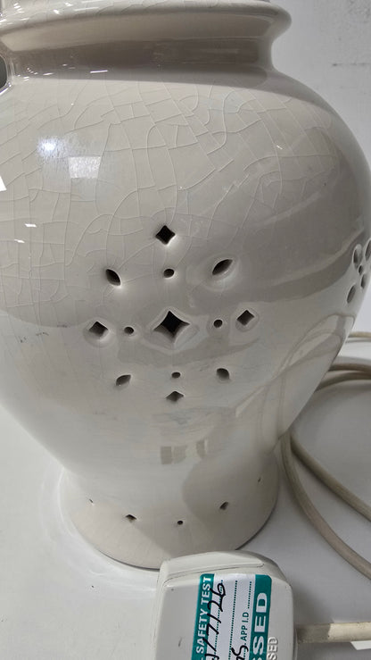 Vintage Laura Ashley White Ginger Jar Lamp Base