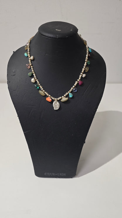 Unbranded pearl and semi precious stones necklace