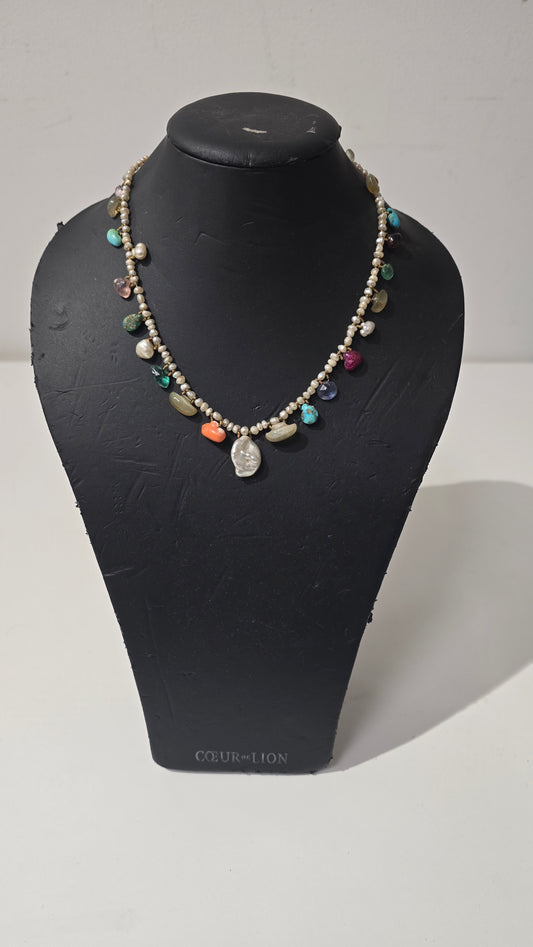 Unbranded pearl and semi precious stones necklace
