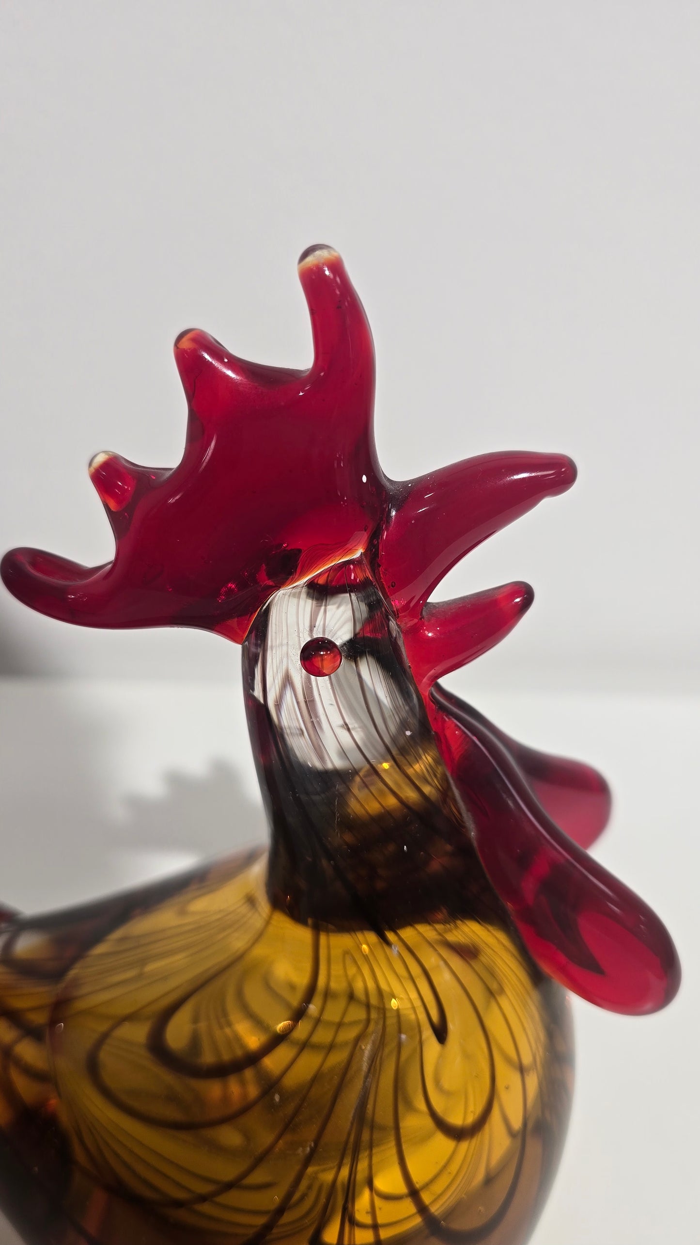 Murano Style Handblown Glass Rooster