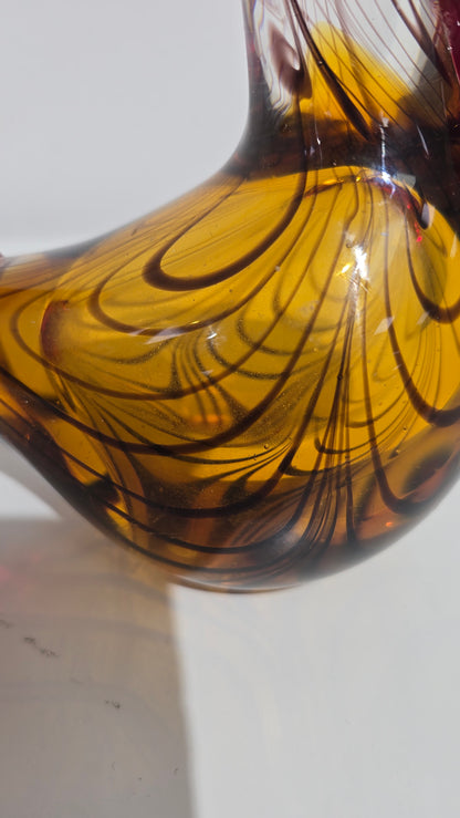 Murano Style Handblown Glass Rooster