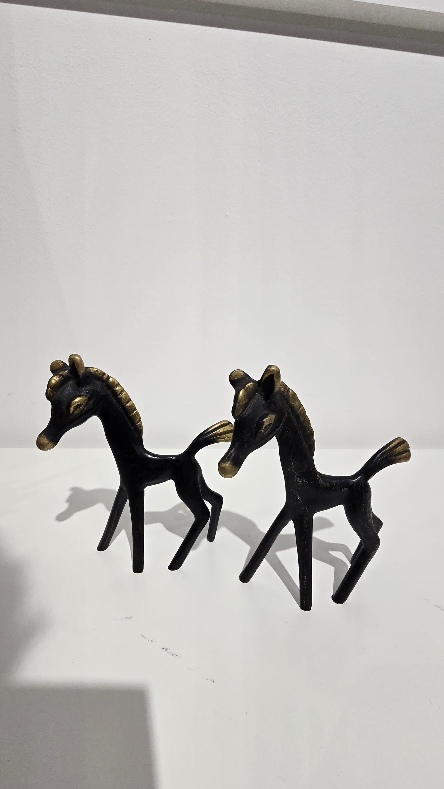 Vintage Walter Bosse Hertha Baller Brass Horse Figurine Set of 3