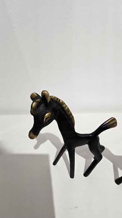 Vintage Walter Bosse Hertha Baller Brass Horse Figurine Set of 3
