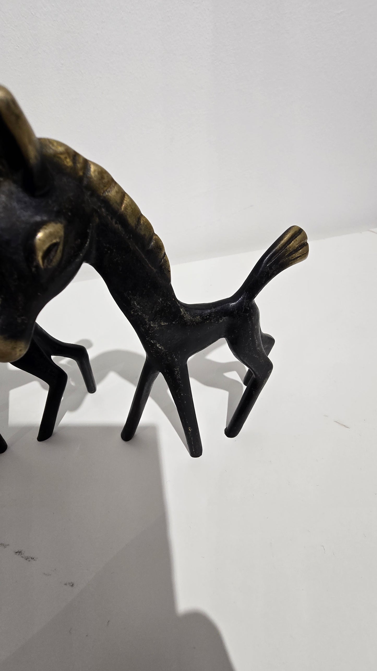 Vintage Walter Bosse Hertha Baller Brass Horse Figurine Set of 3