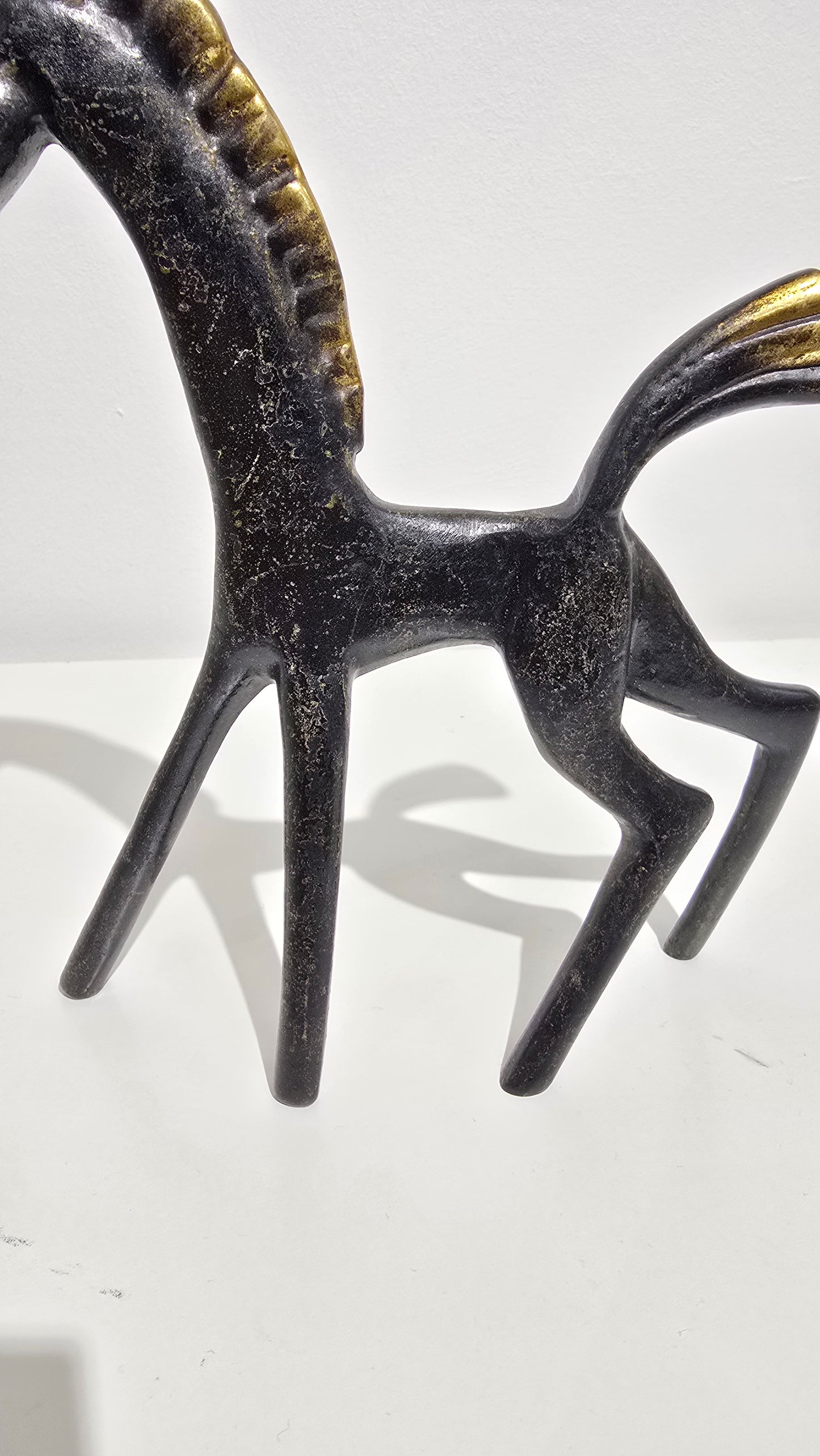 Vintage Walter Bosse Hertha Baller Brass Horse Figurine Set of 3
