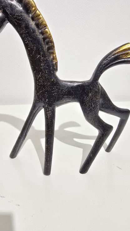 Vintage Walter Bosse Hertha Baller Brass Horse Figurine Set of 3
