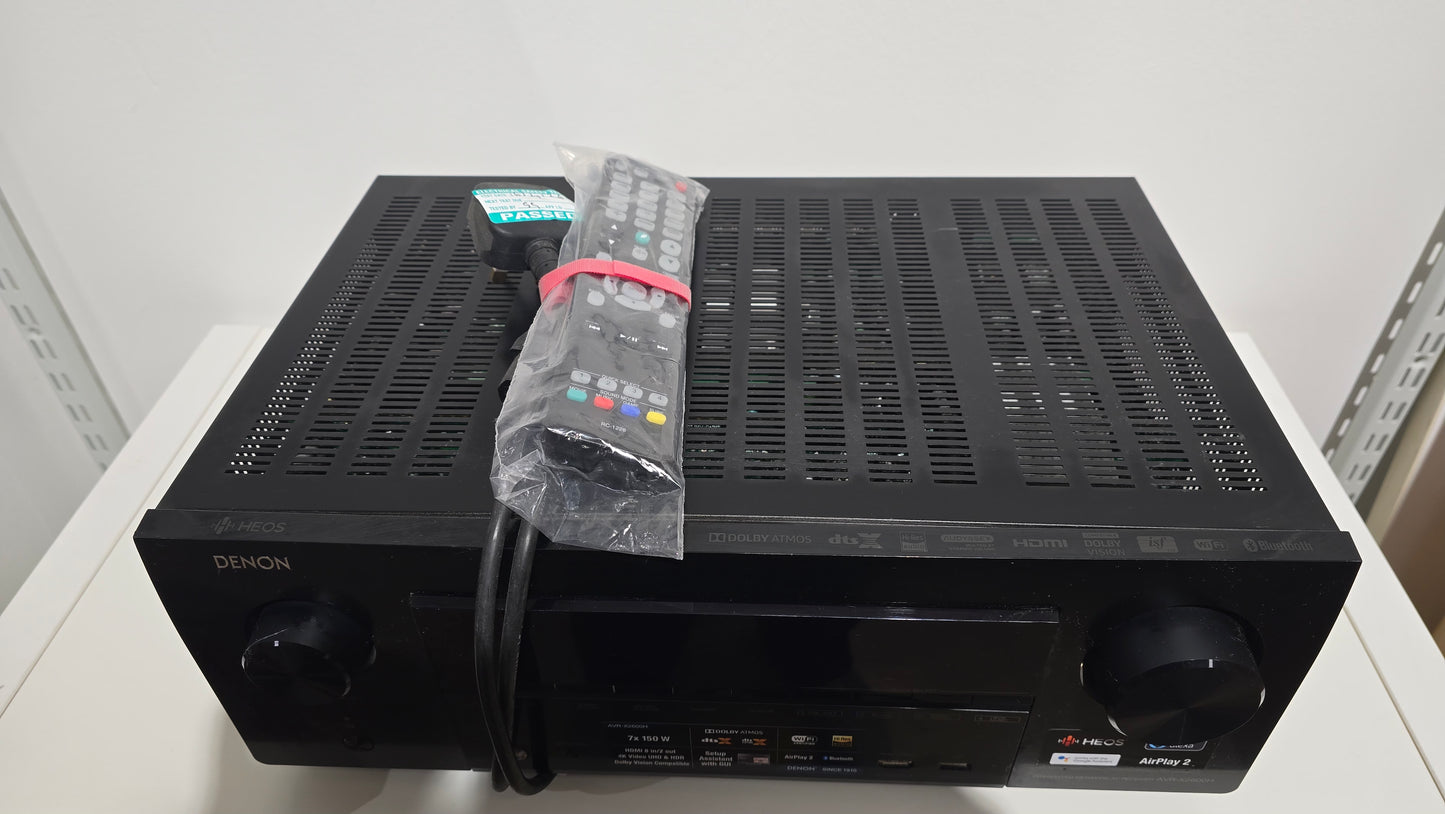 Denon AVR-X2600H 7.2 Channel 4K Ultra HD AV Receiver Dolby Atmos HEOS Black