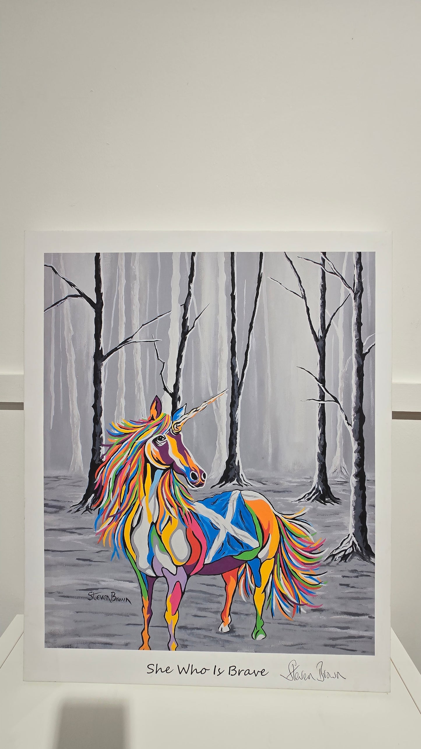 Steven Brown Hand Signed 'She Who is Brave' Canvas
