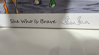 Steven Brown Hand Signed 'She Who is Brave' Canvas