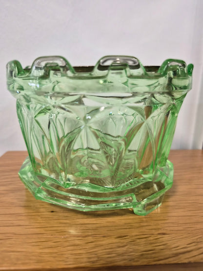Uranium Vintage Art Deco Posy Bowl M82