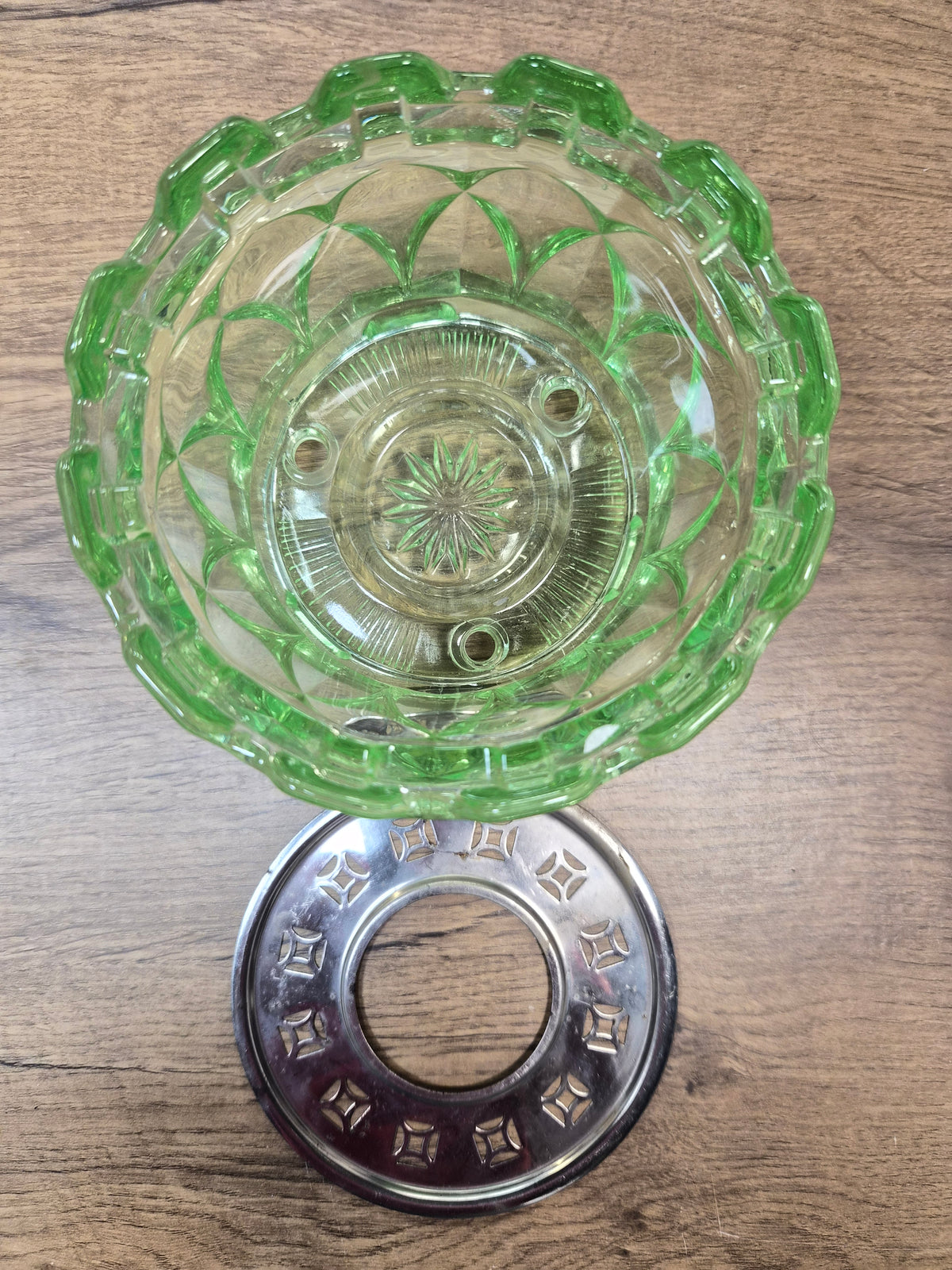 Uranium Vintage Art Deco Posy Bowl M82