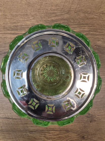 Uranium Vintage Art Deco Posy Bowl M82