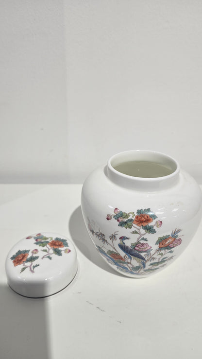 Vintage Wedgewood Kutani Crane Ginger Jar with Lid