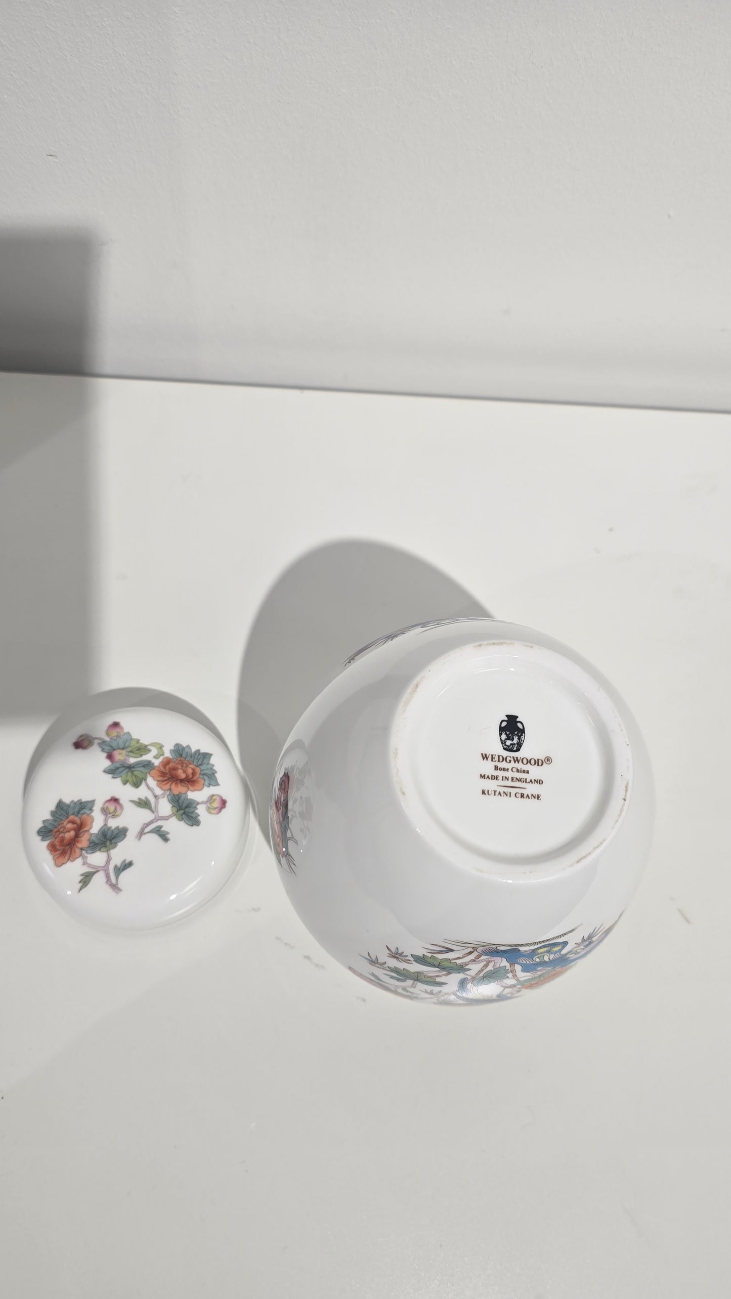 Vintage Wedgewood Kutani Crane Ginger Jar with Lid