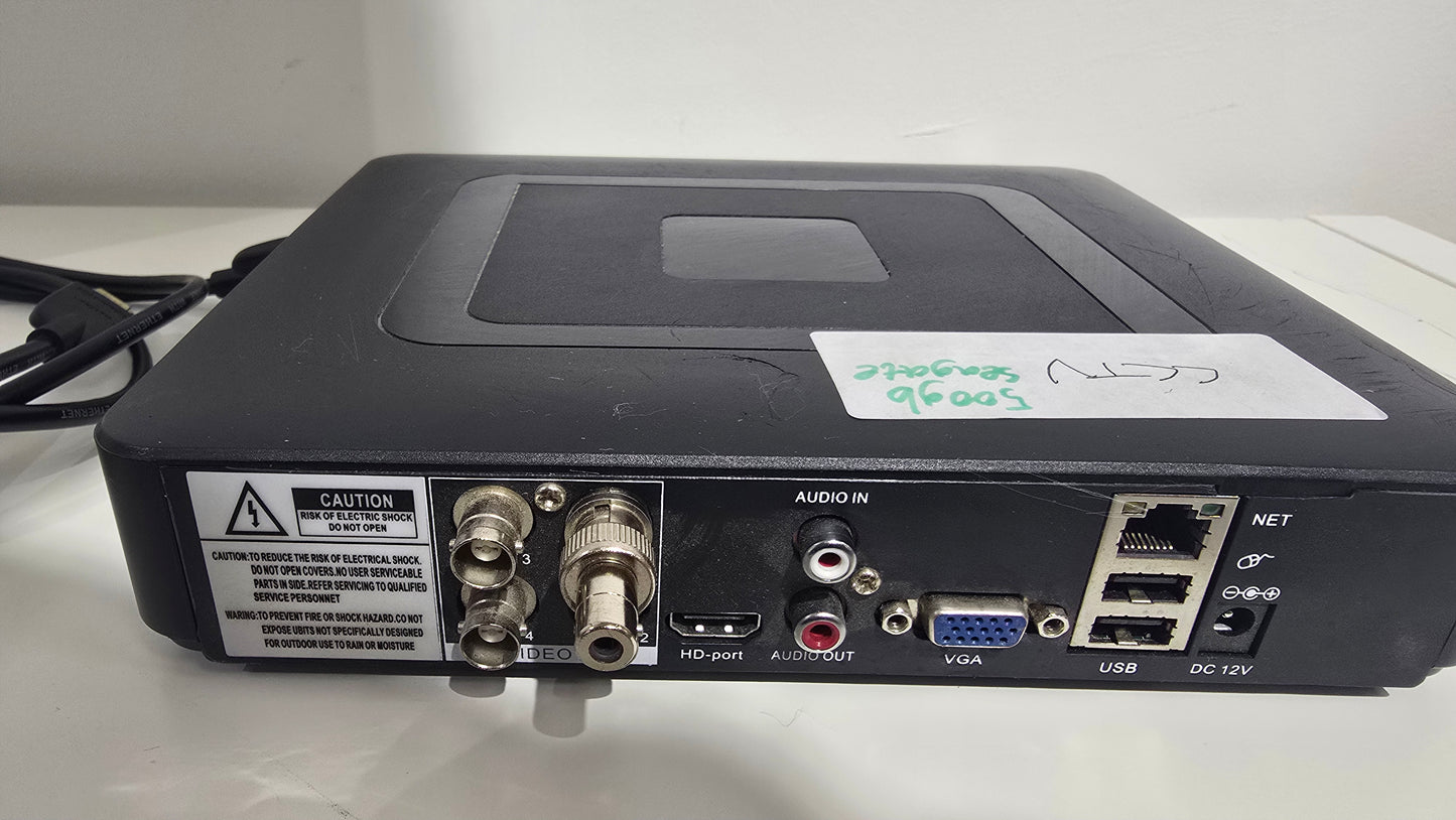 Xmeye A1004C Security CCTV DVR Recorder 500GB Seagate HDD  with Cables Bundle