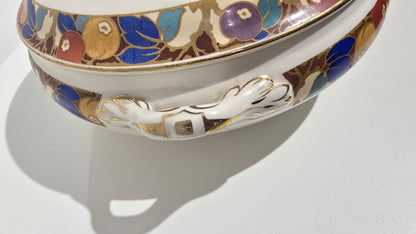 Trio set of Vintage Losol Ware Keeling & Co Berries 5665 Soup & Vegetable Tureens Lidded No Ladle