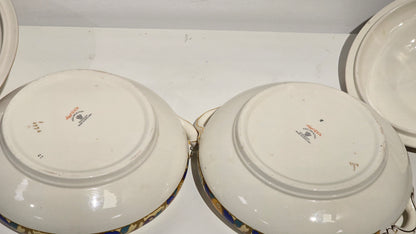 Trio set of Vintage Losol Ware Keeling & Co Berries 5665 Soup & Vegetable Tureens Lidded No Ladle