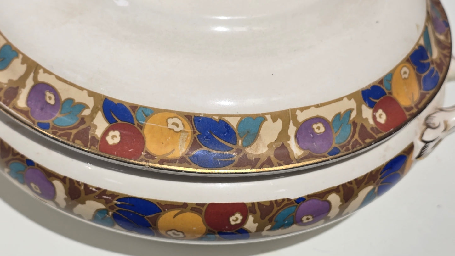 Trio set of Vintage Losol Ware Keeling & Co Berries 5665 Soup & Vegetable Tureens Lidded No Ladle