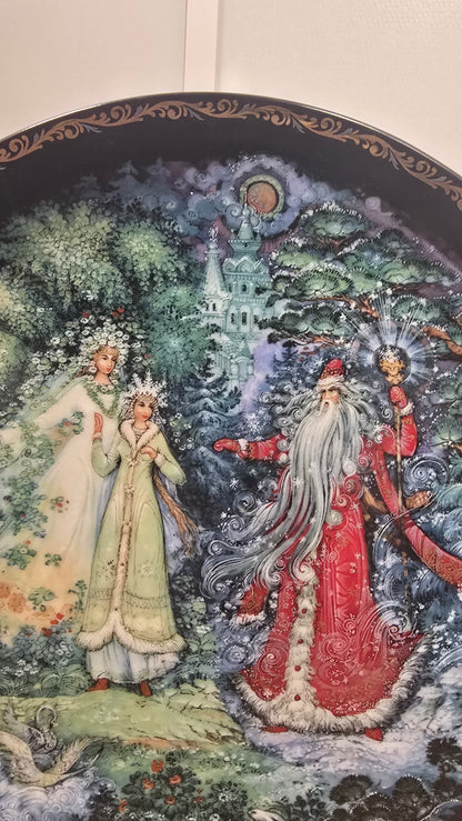 Vintage Russian Porcelain Collector Plate The Snowmaiden with Spring and Winter No 8 Bradex