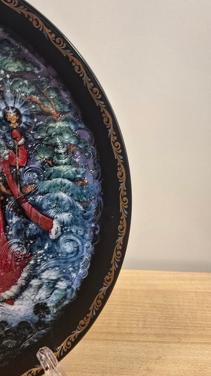 Vintage Russian Porcelain Collector Plate The Snowmaiden with Spring and Winter No 8 Bradex