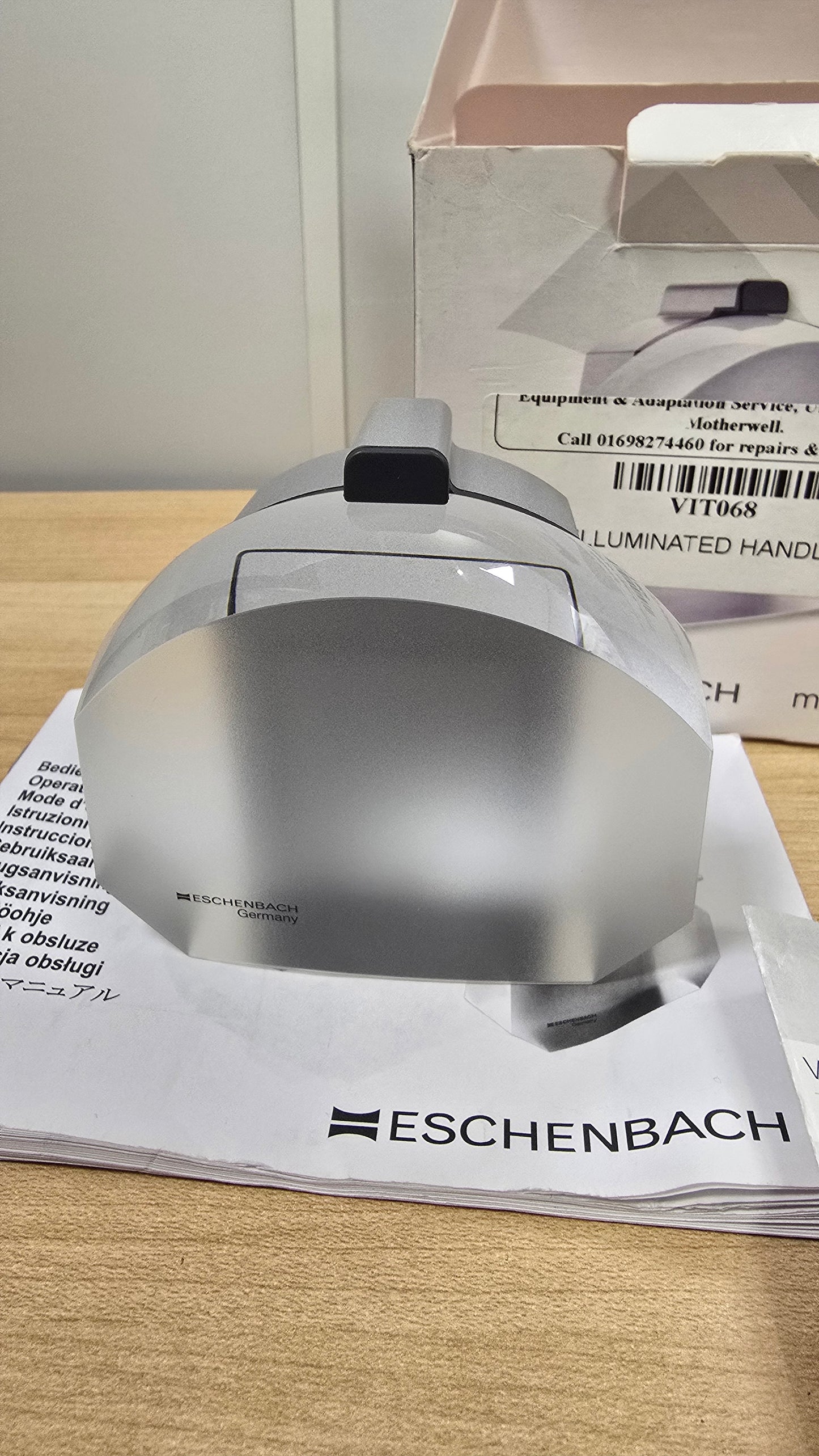 Eschenbach Makrolux 2.2x LED Illuminated Stand Magnifier - Complete Set