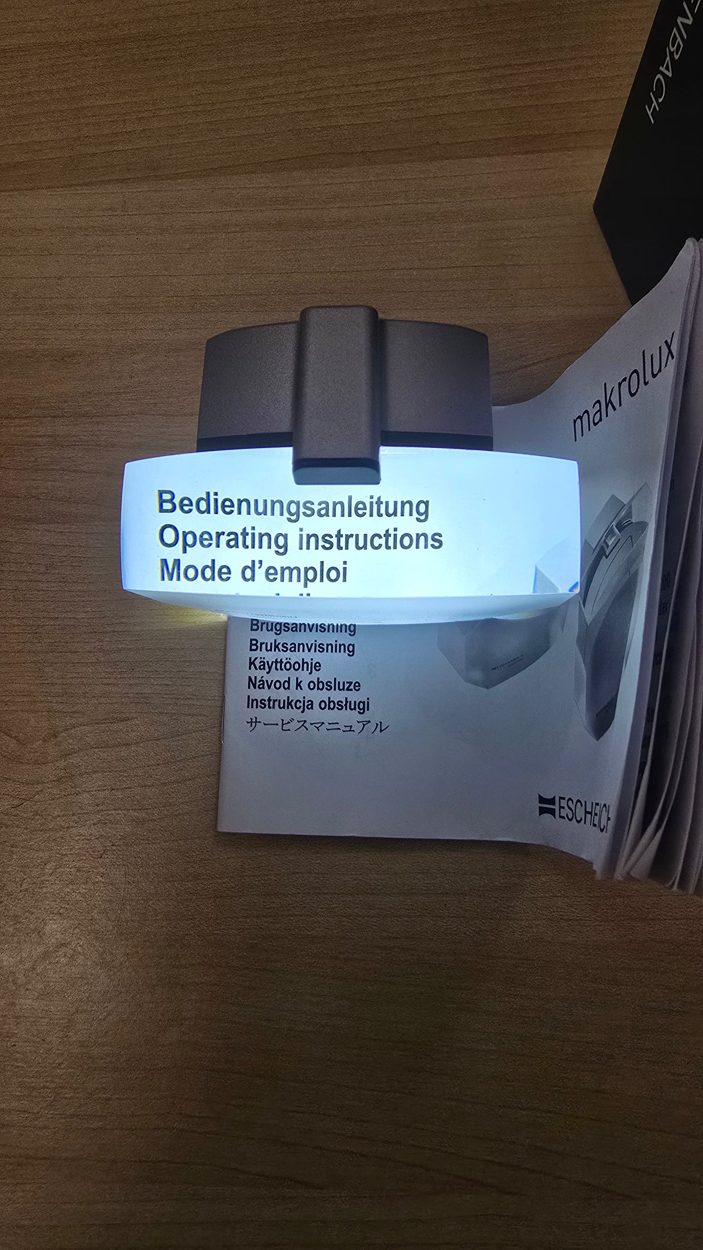 Eschenbach Makrolux 2.2x LED Illuminated Stand Magnifier - Complete Set