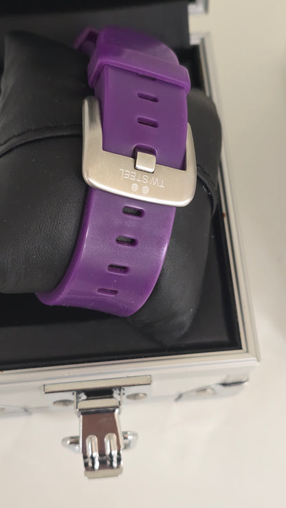 TW Steel Canteen TW515 Watch 45mm Purple/Blu Dial & Strap - Full Box Set & New Battery