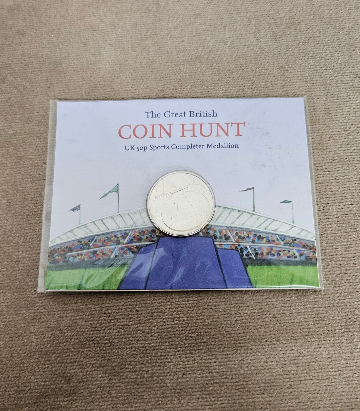 The Great British Coin Hunt UK 50p Sports Competitor Medallion SEALED