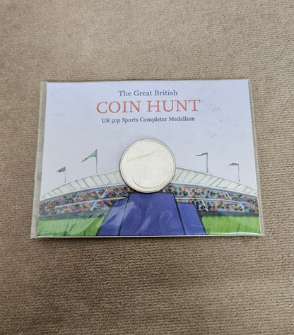 The Great British Coin Hunt UK 50p Sports Competitor Medallion SEALED