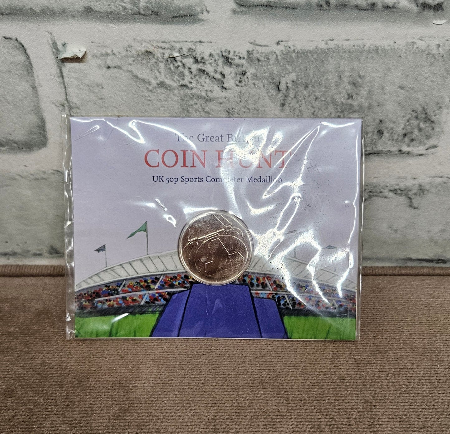 The Great British Coin Hunt UK 50p Sports Competitor Medallion SEALED