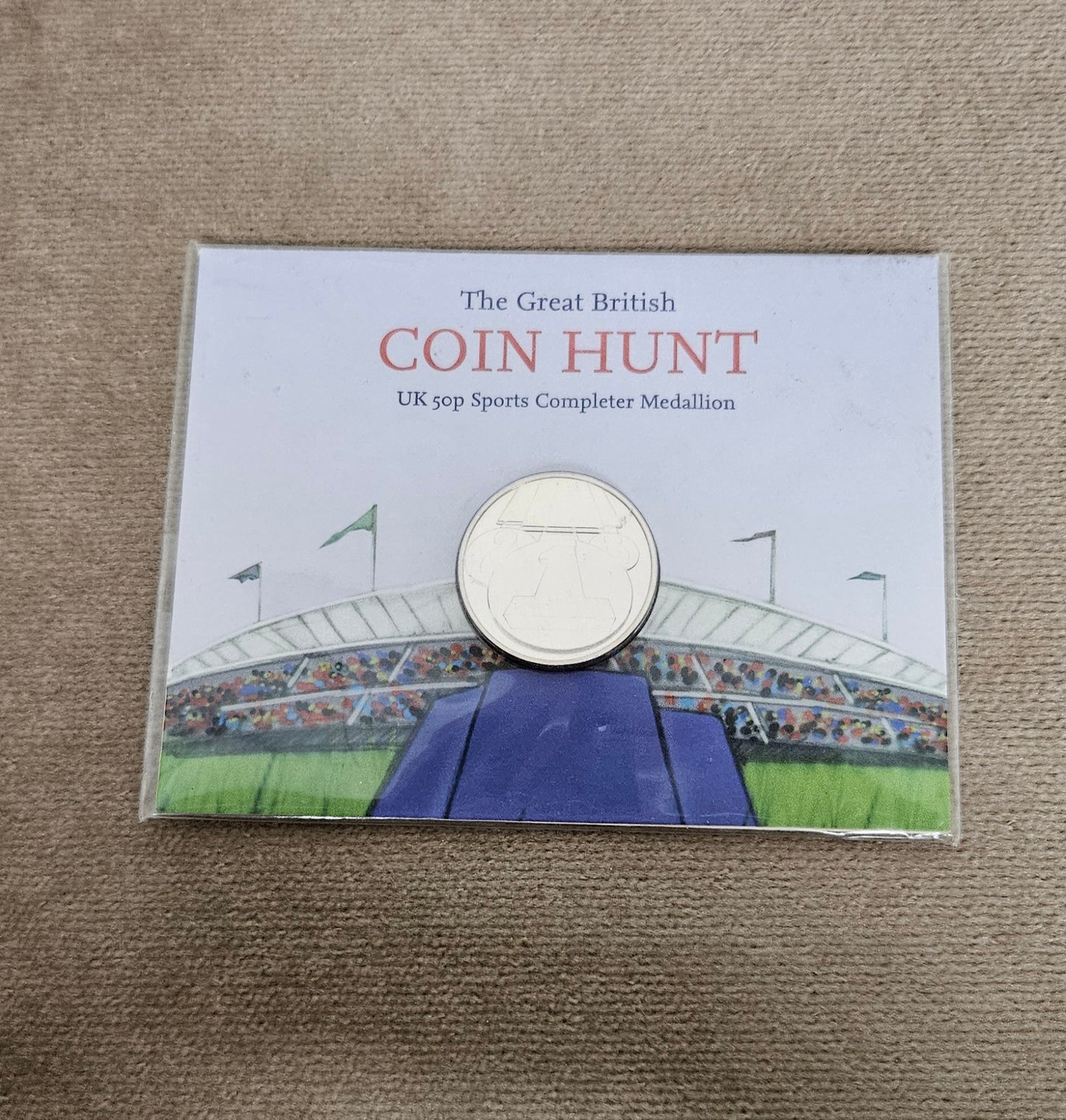 The Great British Coin Hunt UK 50p Sports Competitor Medallion SEALED