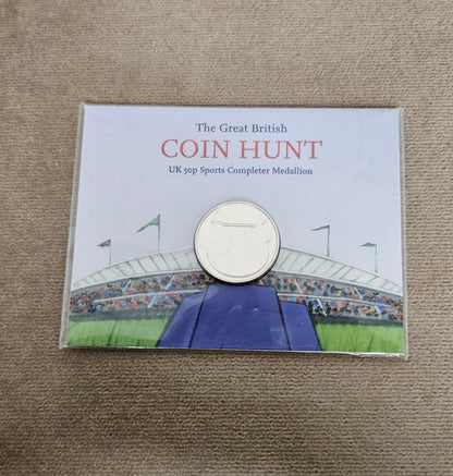 The Great British Coin Hunt UK 50p Sports Competitor Medallion SEALED