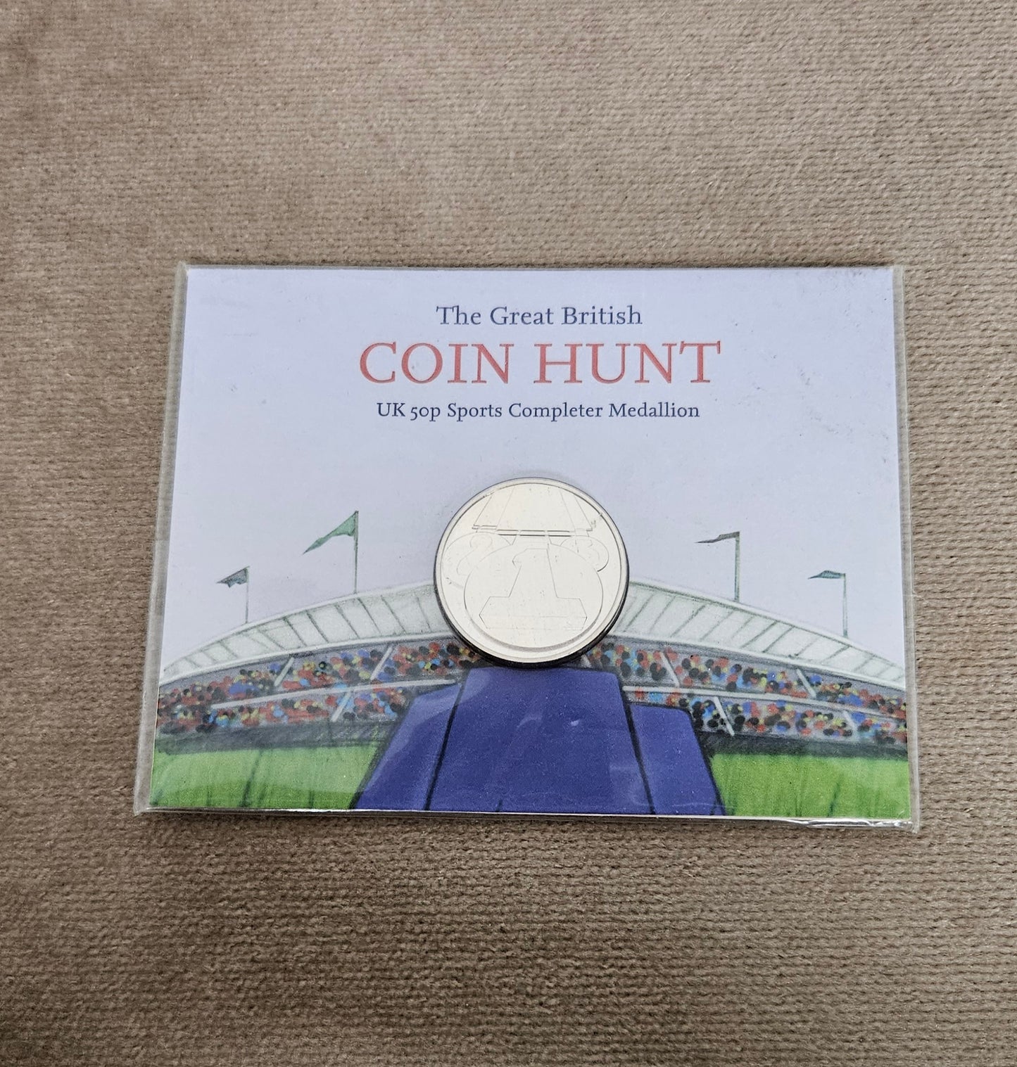 The Great British Coin Hunt UK 50p Sports Competitor Medallion SEALED