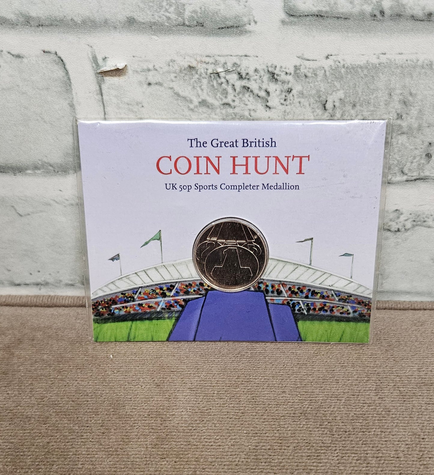 The Great British Coin Hunt UK 50p Sports Competitor Medallion SEALED