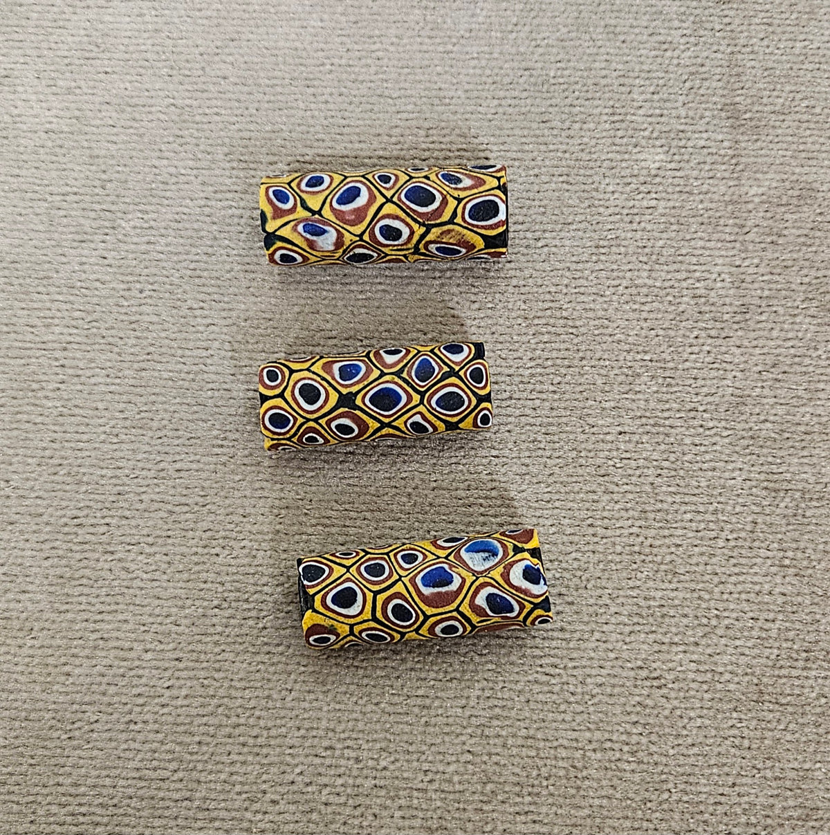 Antique Venetian 3 Millefiori African Beads
