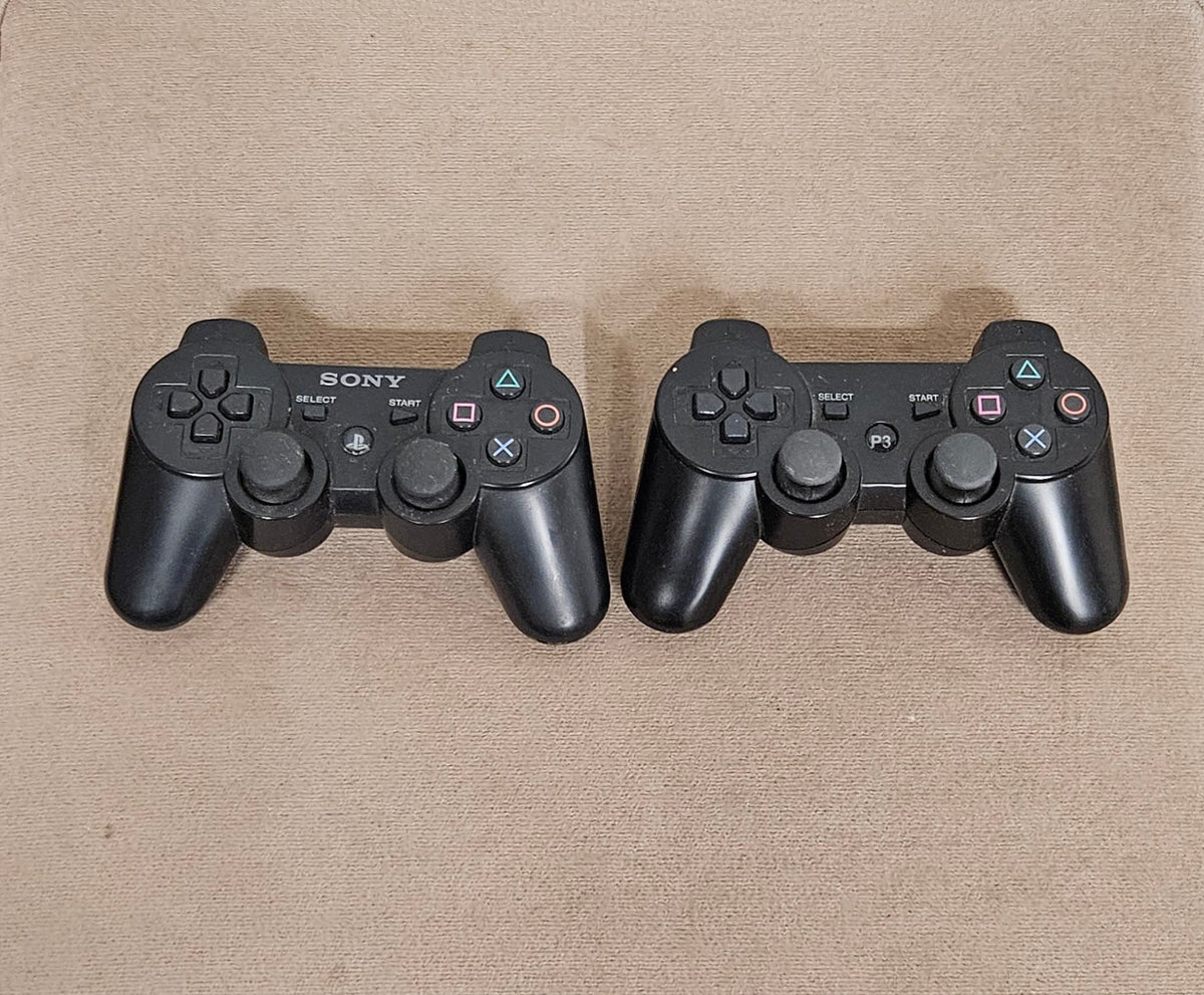 Sony PlayStation 3 PS3 Super Slim 500GB Console with Official Controller and Third-Party Second Controller