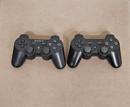 Sony PlayStation 3 PS3 Super Slim 500GB Console with Official Controller and Third-Party Second Controller