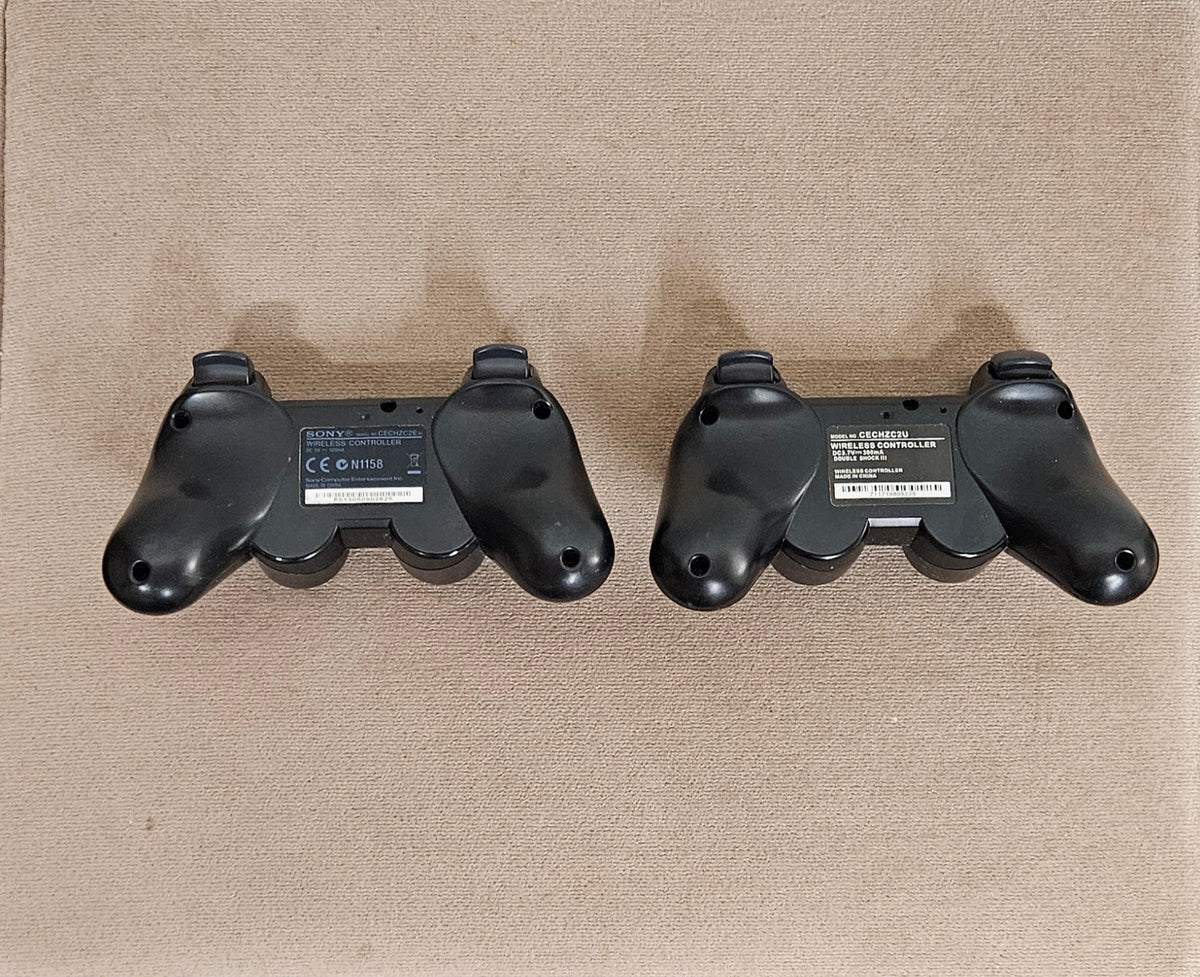 Sony PlayStation 3 PS3 Super Slim 500GB Console with Official Controller and Third-Party Second Controller