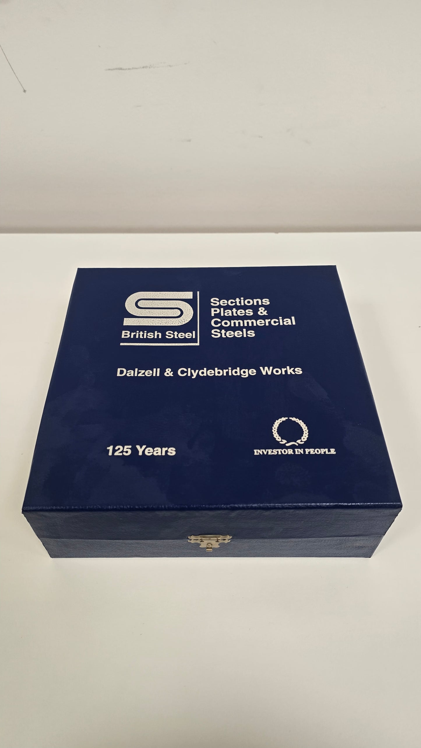 Vintage Glencairn Crystal British Steel 125 Years Presentation Set - Dalzell & Clydebridge Steelworks 1997