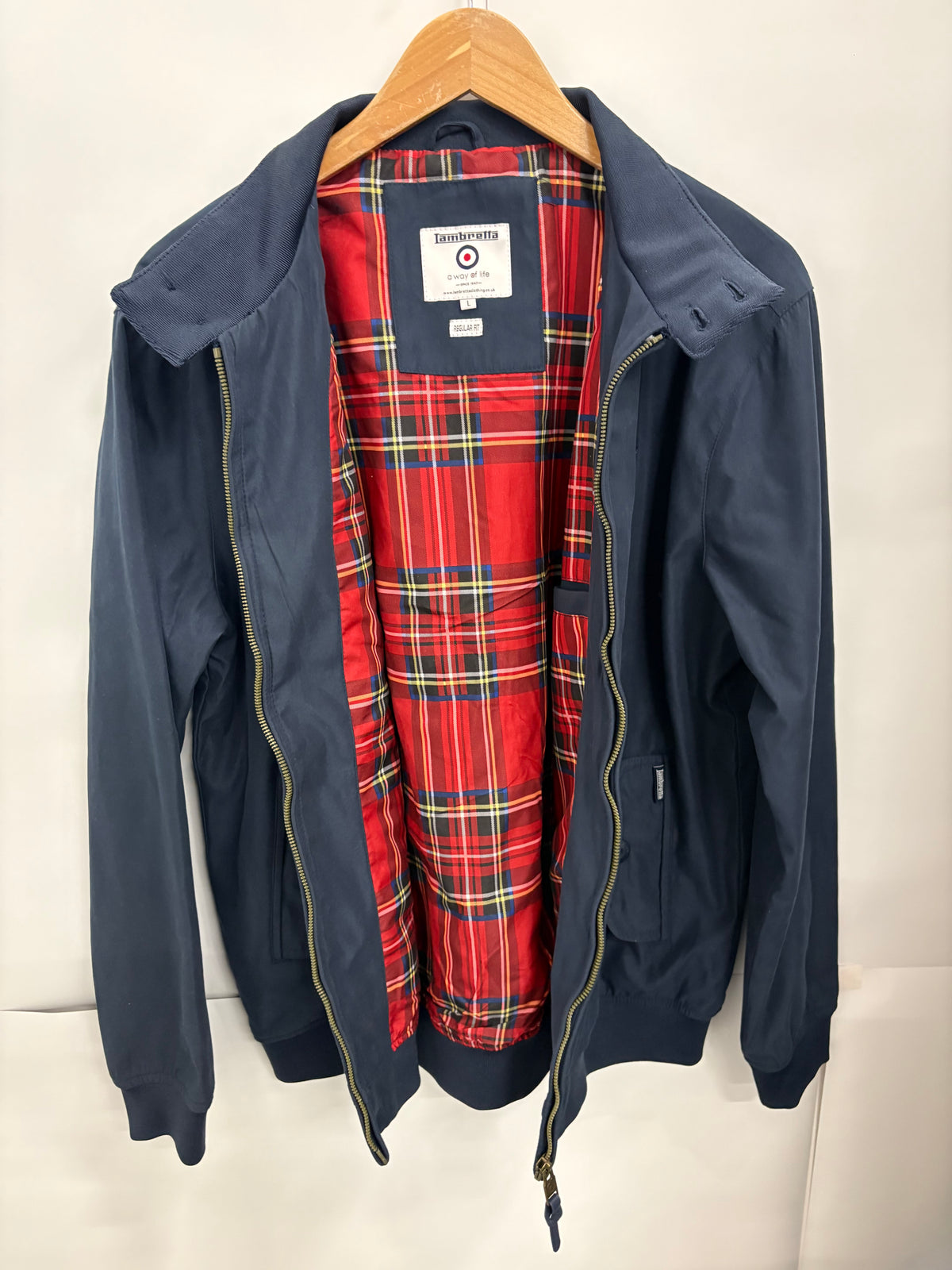 Lambretta Navy Mens Harrington Jacket Size L