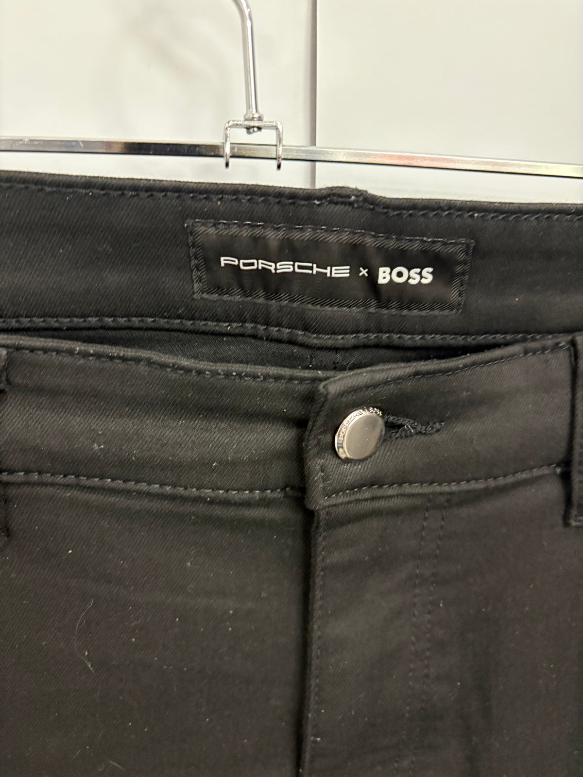 Porsche x BOSS Men’s Black Taber Tapered Trousers Size 34/30