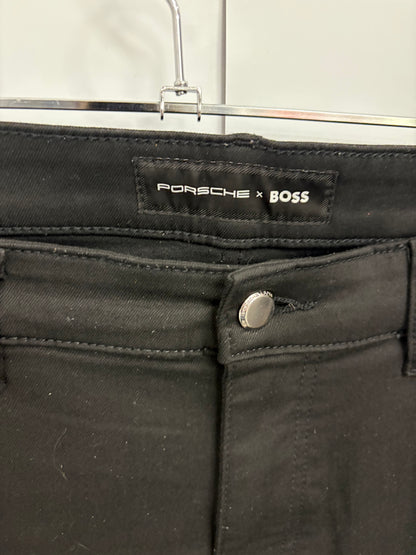 Porsche x BOSS Men’s Black Taber Tapered Trousers Size 34/30