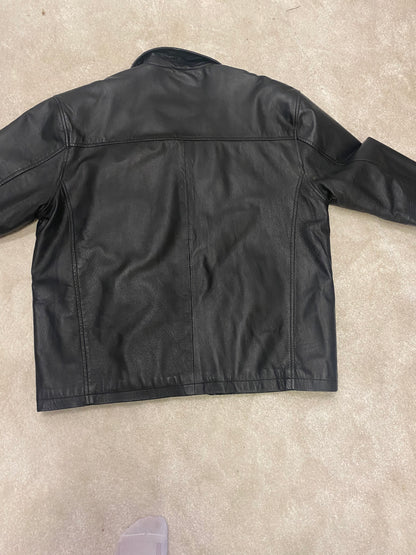 Men’s Black Leather Jacket XL