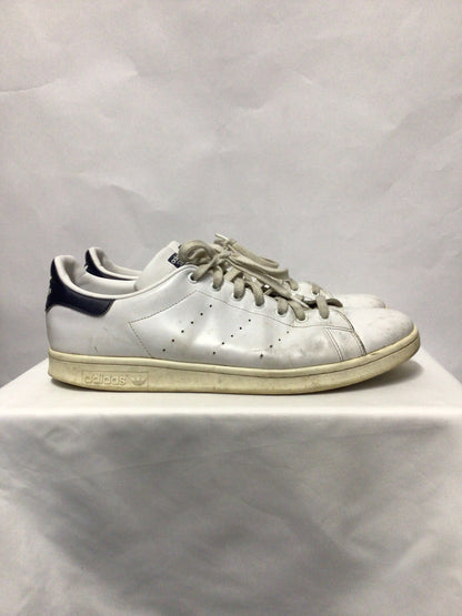 Adidas Originals White and Navy Leather Stan Smith Trainers 14