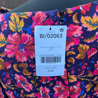 BNWT NEXT Multicoloured Vintage Style Summer  Dress Size 12