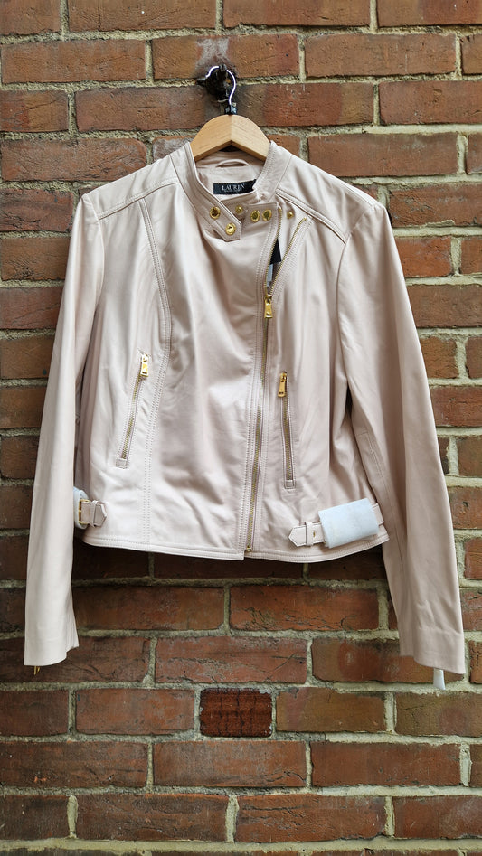Ralph Lauren Ladies Pink Leather Jacket